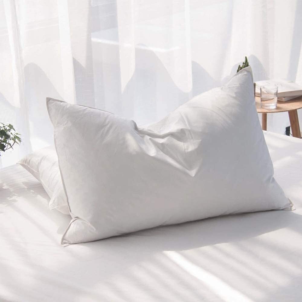 2/4 Pack Luxury Goose Down Pillow Queen Size Feather Pillow Insert Soft Support