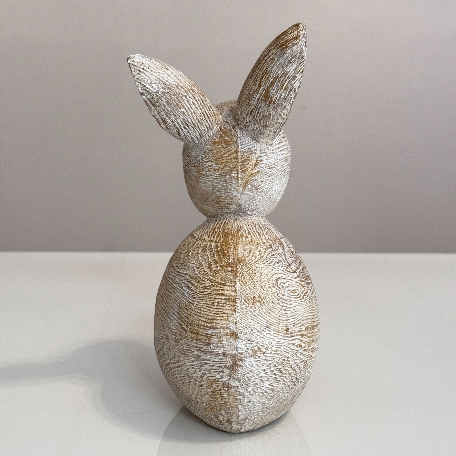 Vintage Ceramic Easter Bunny Figurine Handmade German Spring Rabbit Decor 8''