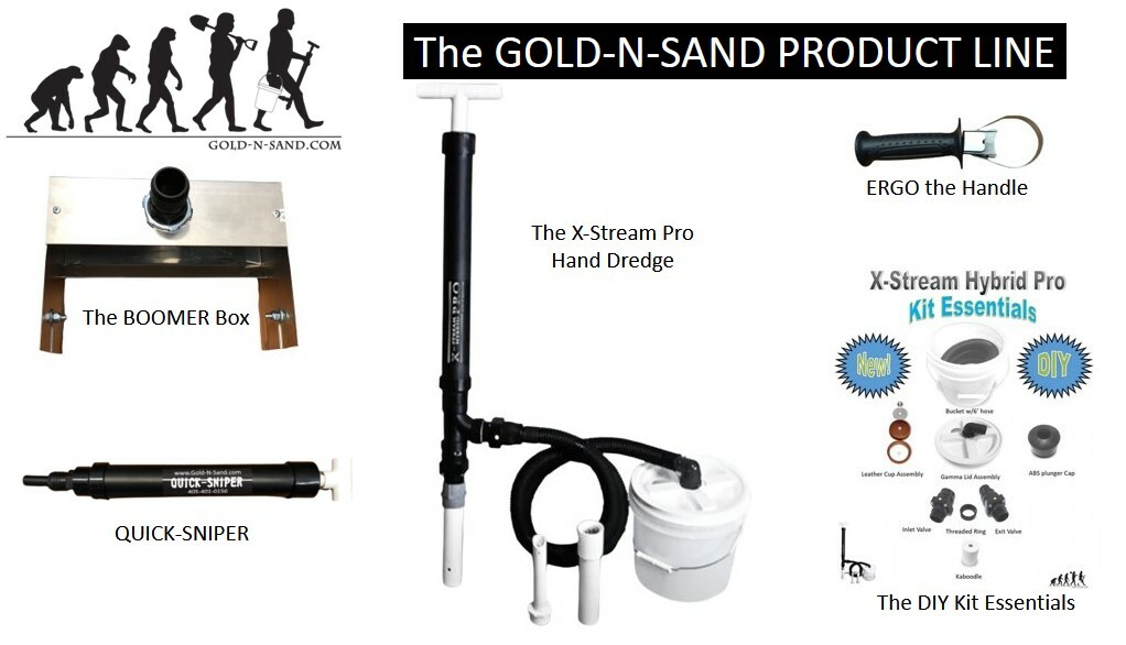 GOLD-n-SAND Hand Dredge X-Stream Hybrid Pro with Ergo the Handle FREE SHIPPING!