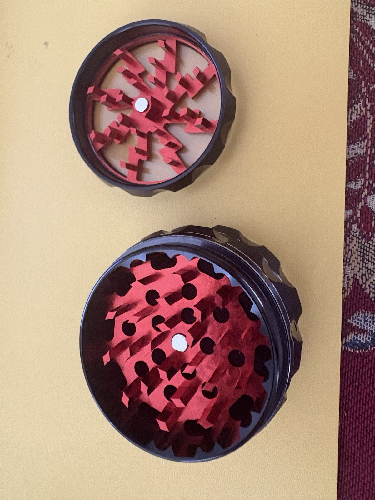 4-Piece Aluminum Herb Grinder 2.5” Metal Spice Crusher Smooth Grinding