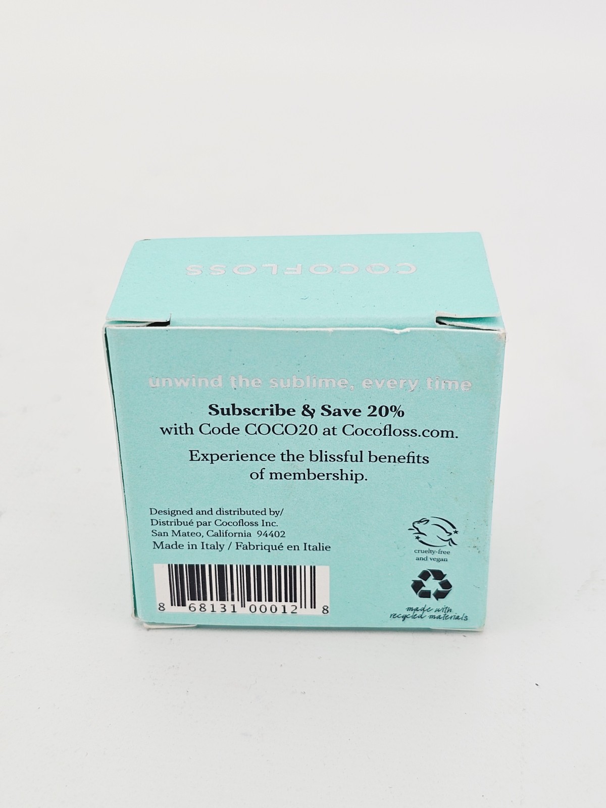 Cocofloss Woven Dental Floss Dentist Designed Oral Care 66 Yards Delicious Mint