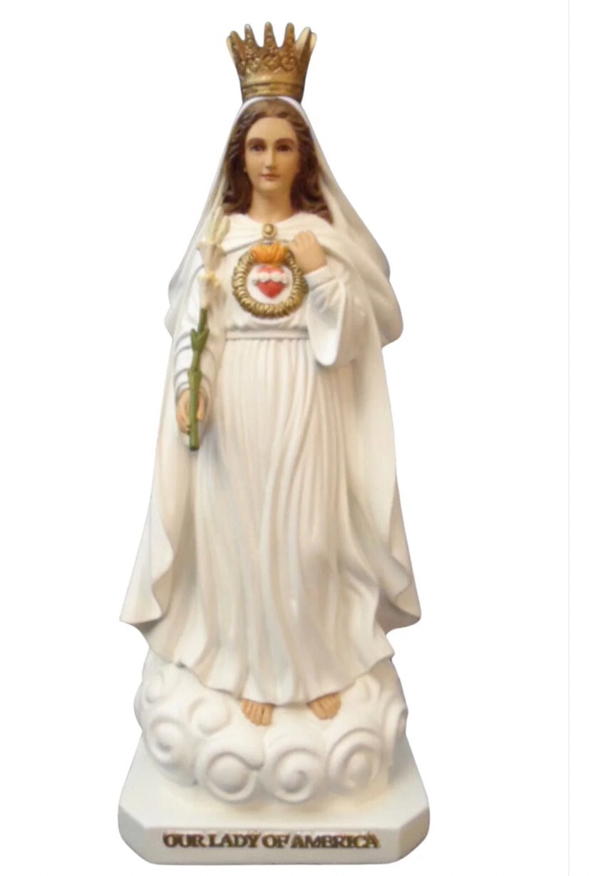 Our Lady of America 14" Statue, New from Colombia #Fiat-002