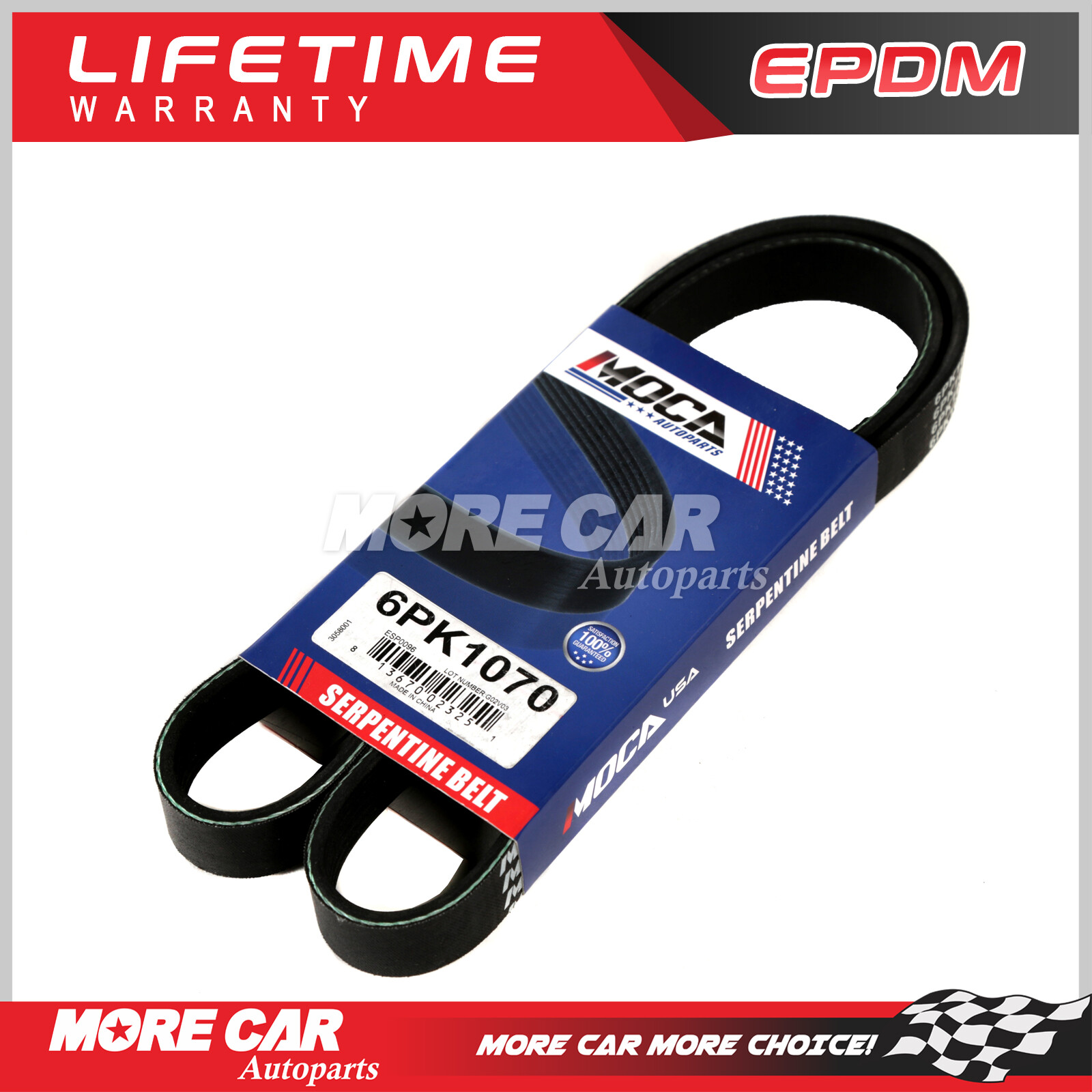 Serpentine Belt 6PK1070 Fit Volkswagen Beetle Golf Jetta Passat Audi A3 Maxima