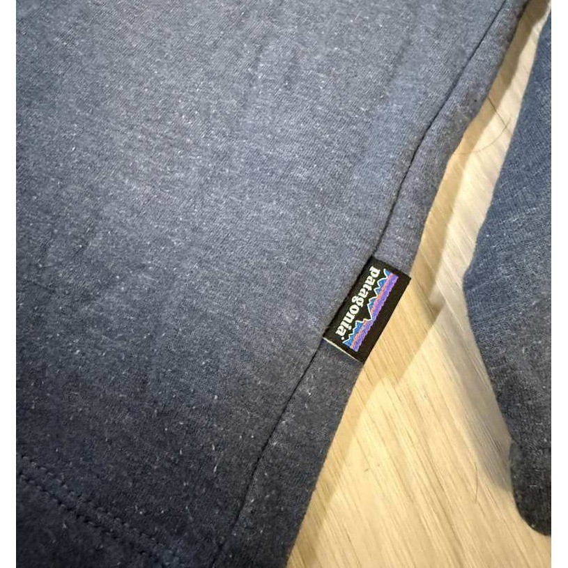 Patagonia Organic Cotton Long Sleeve Crewneck Pullover Shirt Men's Blue