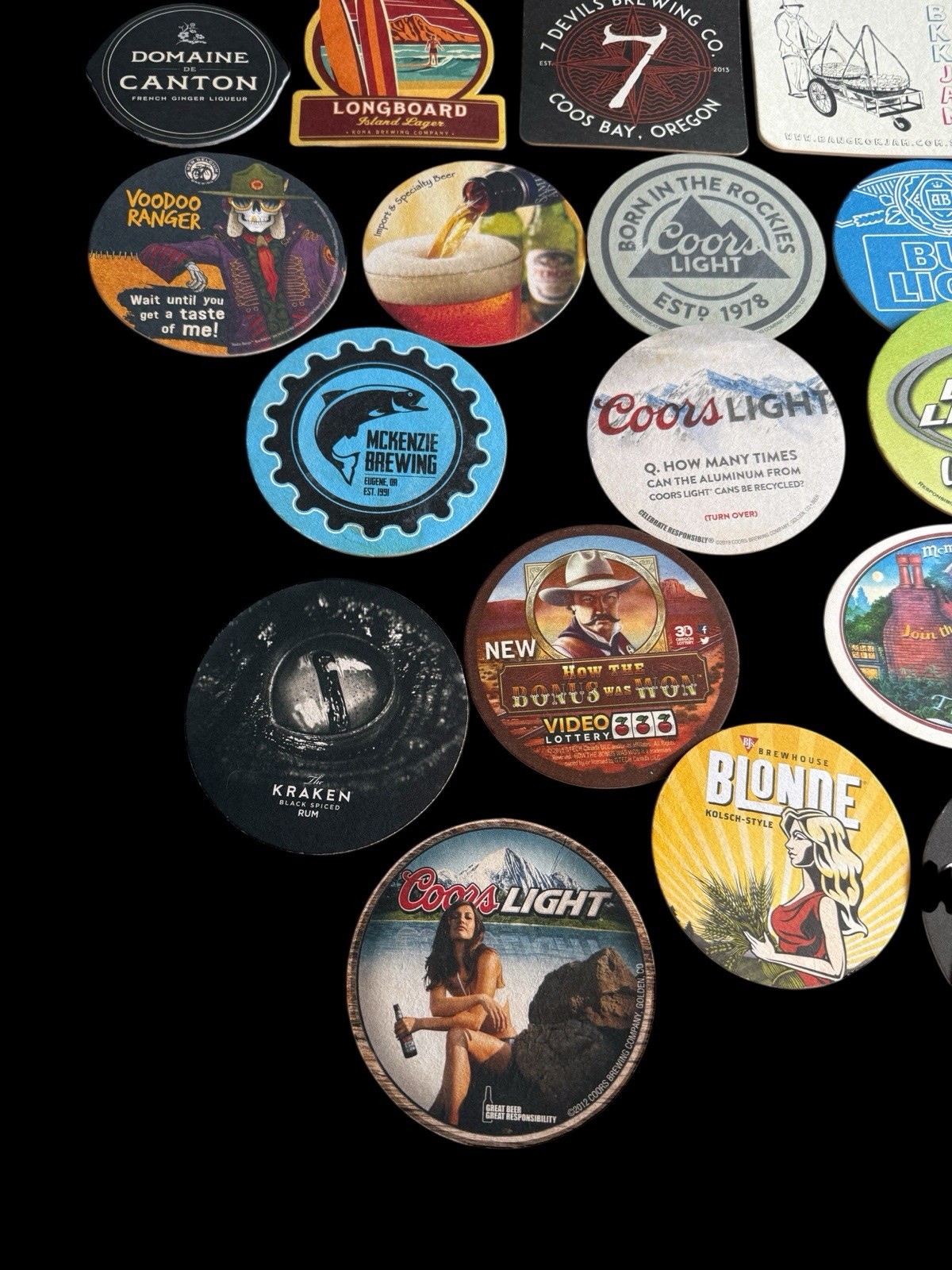 53 Vtg Collectable Brewery/Wine Bar Coasters Breweriana PNW etc.