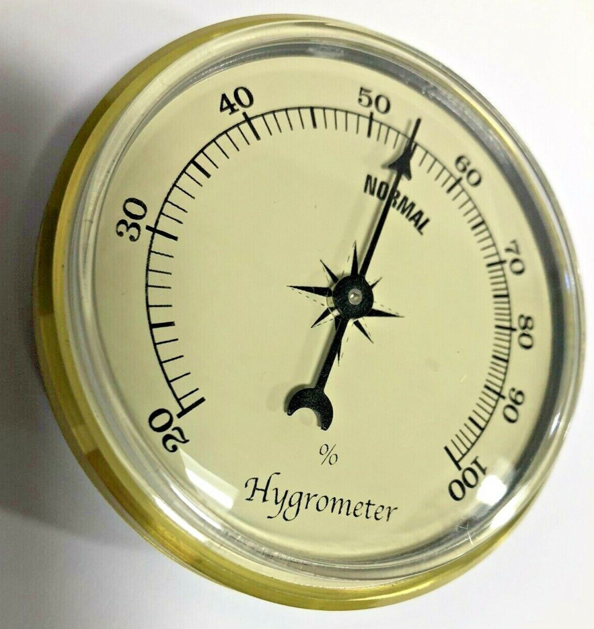 2-3/4" Hygrometer W70GHI for Mounting, Moisture Reader, Ivory Face