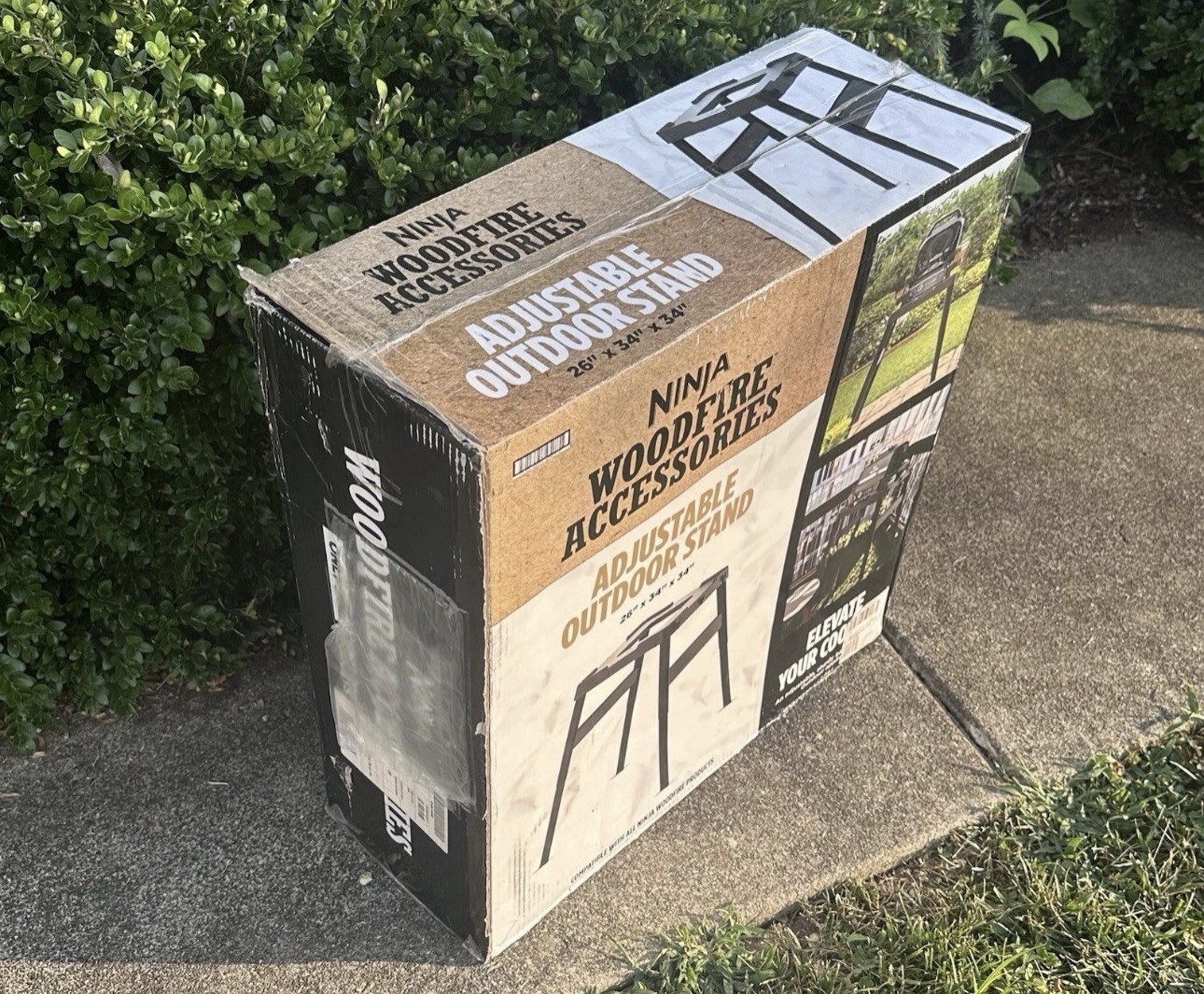 Open Box Ninja Woodfire Accessories Adjustable Outdoor Stand 26 x 34 x 34 READ