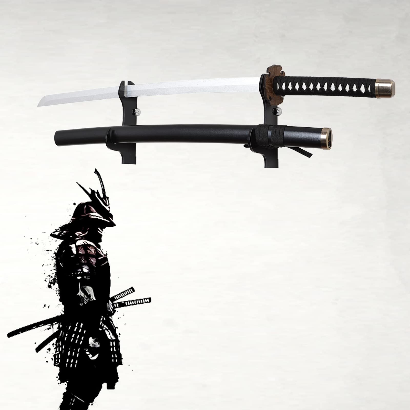 Katana Wall Mount - Black Plexiglass Sword Stand - Samurai Sword Holder