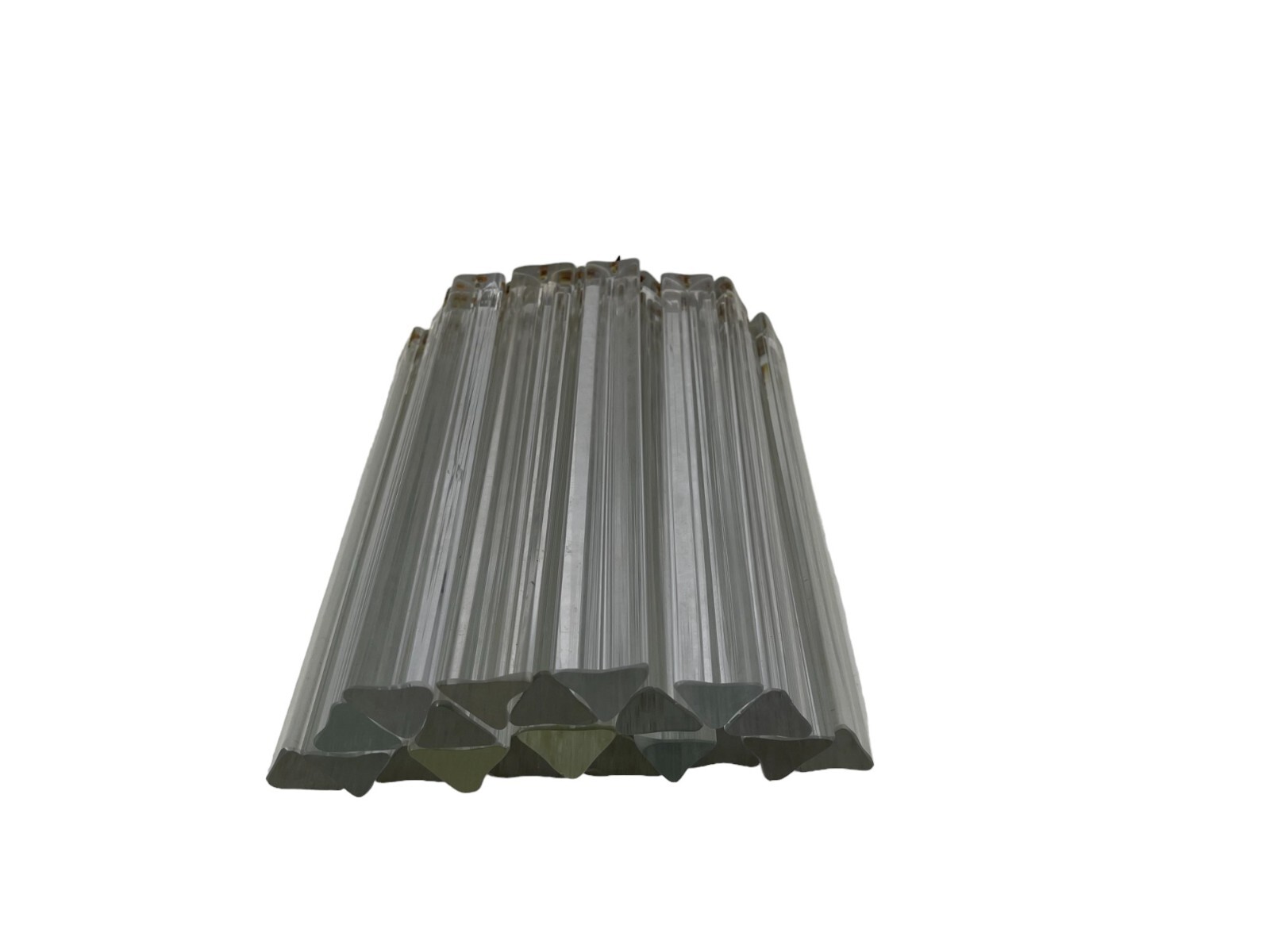 Lot Of 20 Glass Tri Lobe Rods Part Replacement For Chandeliers 11” Long