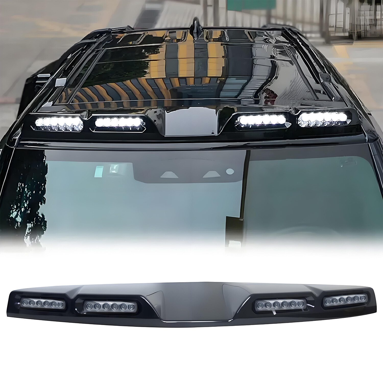 Roof Top Light Bar LED For 2020-2024 Land Rover Defender 90 110 130 Gloss Black