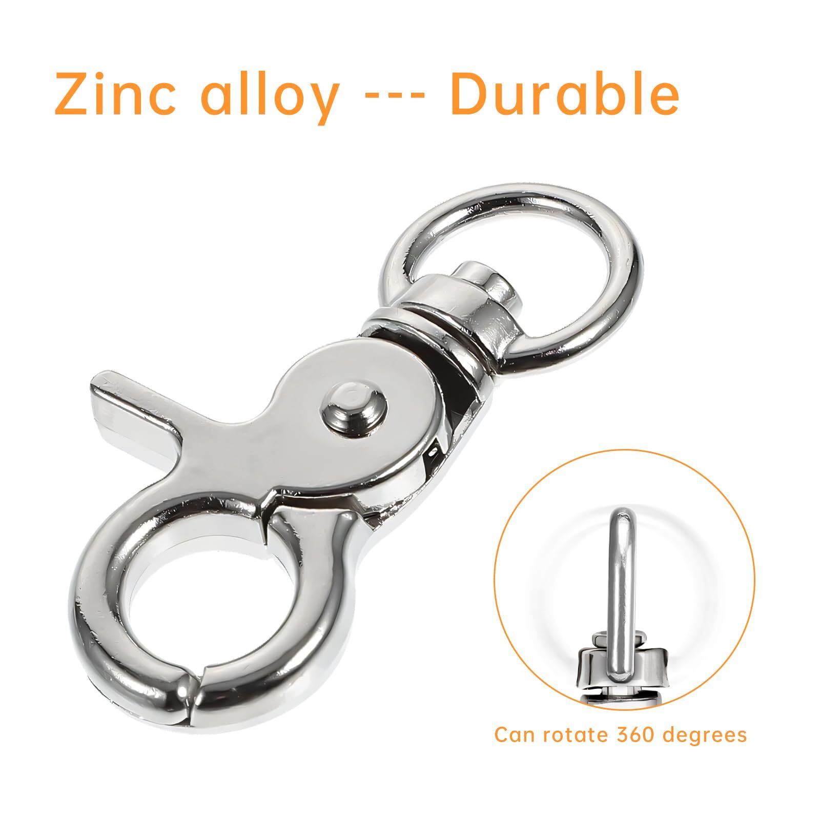 10PCS Trigger Snap Hooks 2.32'' x 0.82'' Heavy Duty Swivel Snap Hooks Metal C...