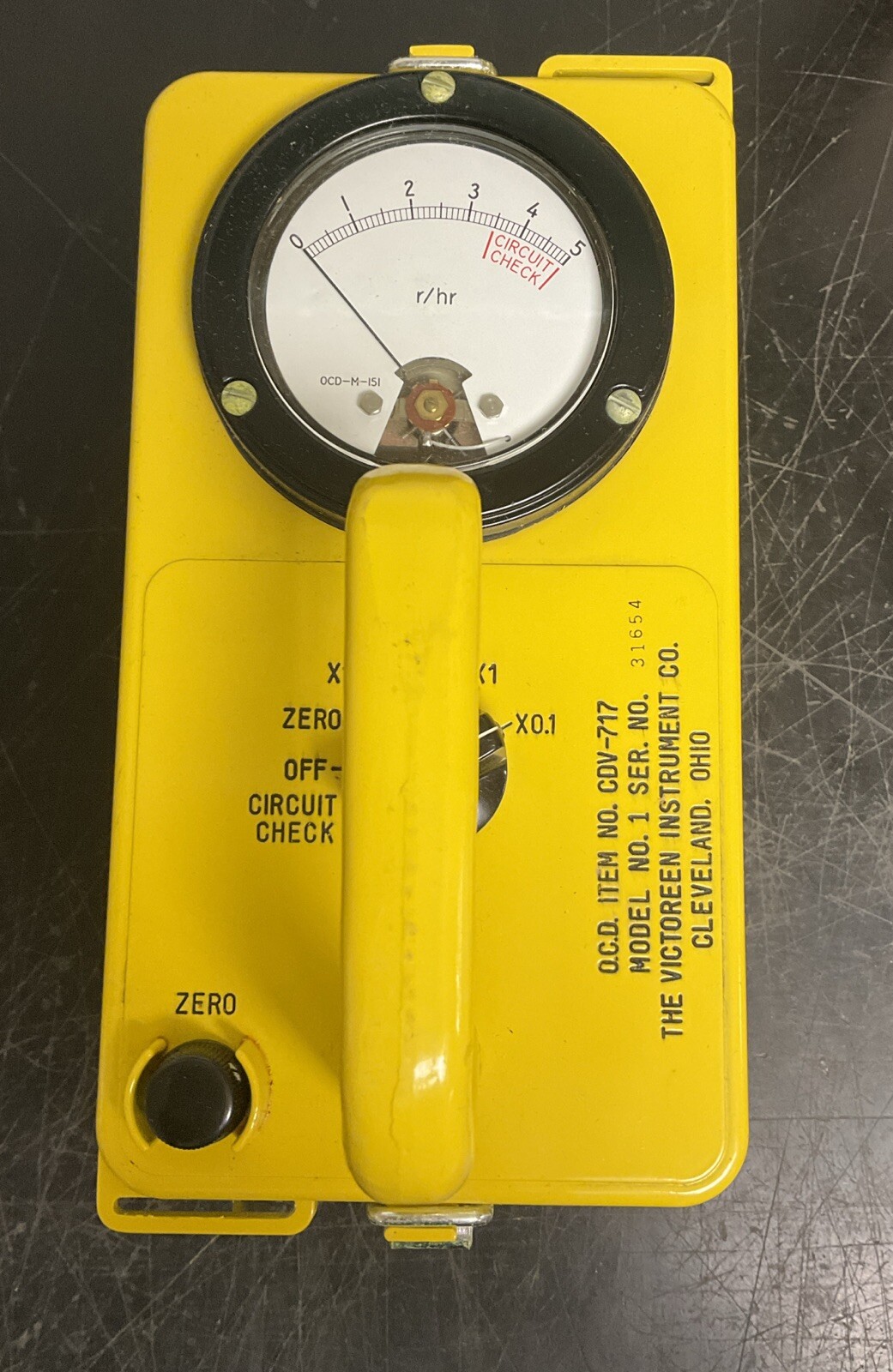NOS Victoreen Instrument Co CDV-717 Model 1 Radiological Survey Meter CD