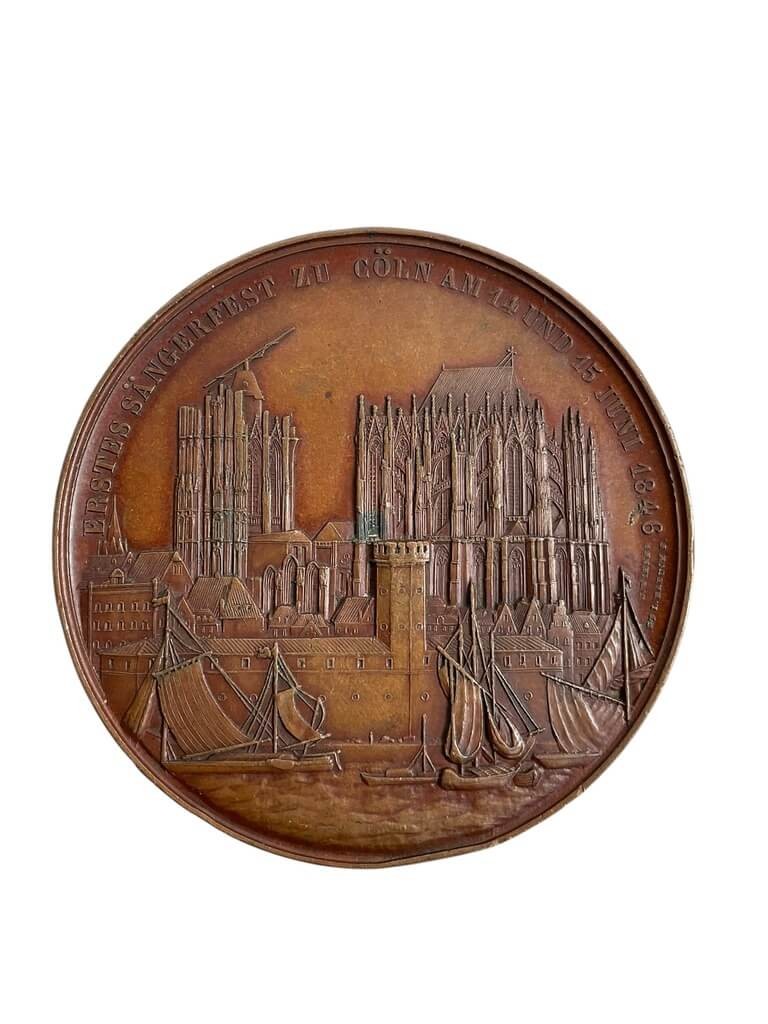 1st German Flemish Singing Festival in Cologne 1846 Bronze Medallion