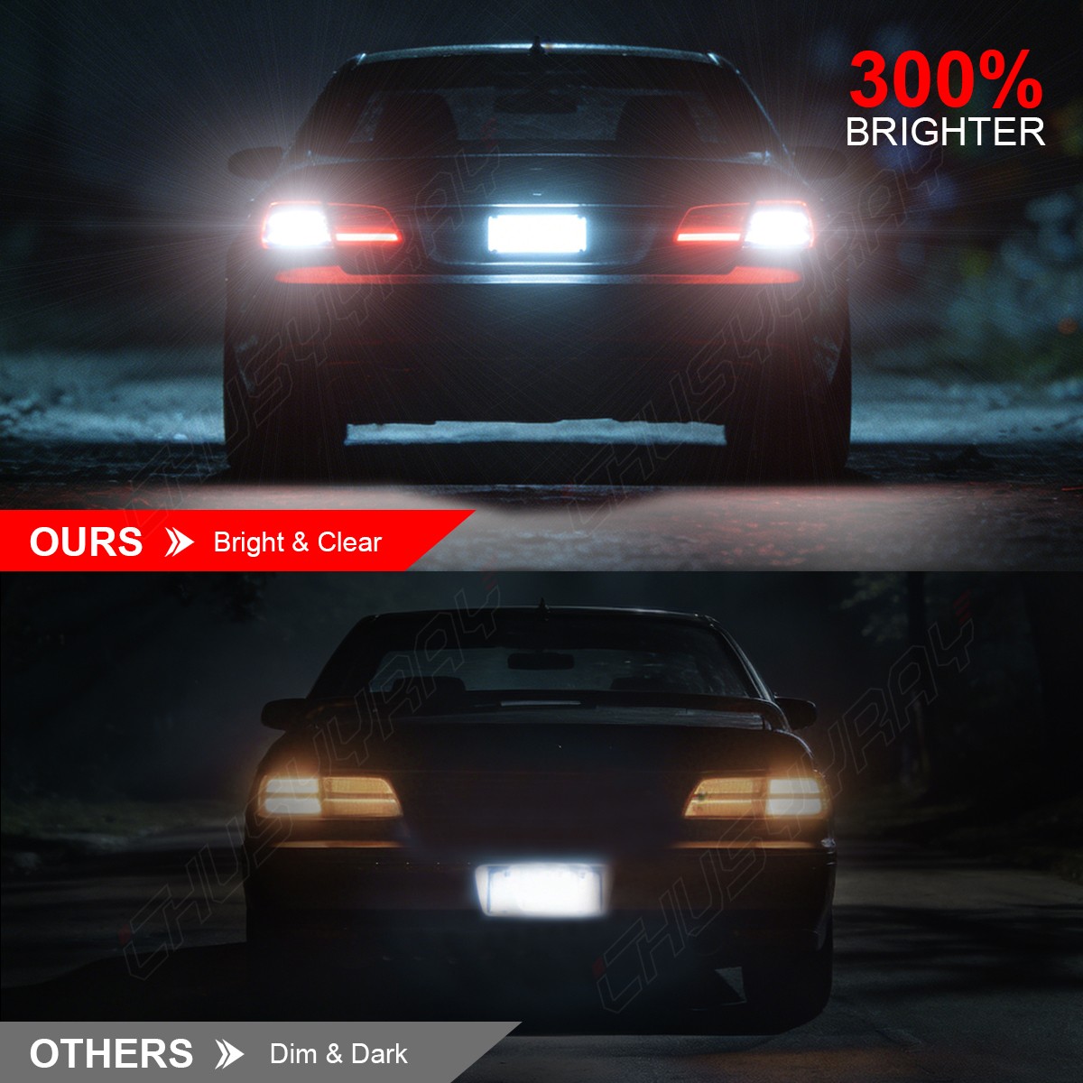 2800 Lumens 1156 High Power 3030 Chips LED White Reverse Back Up Light Bulb