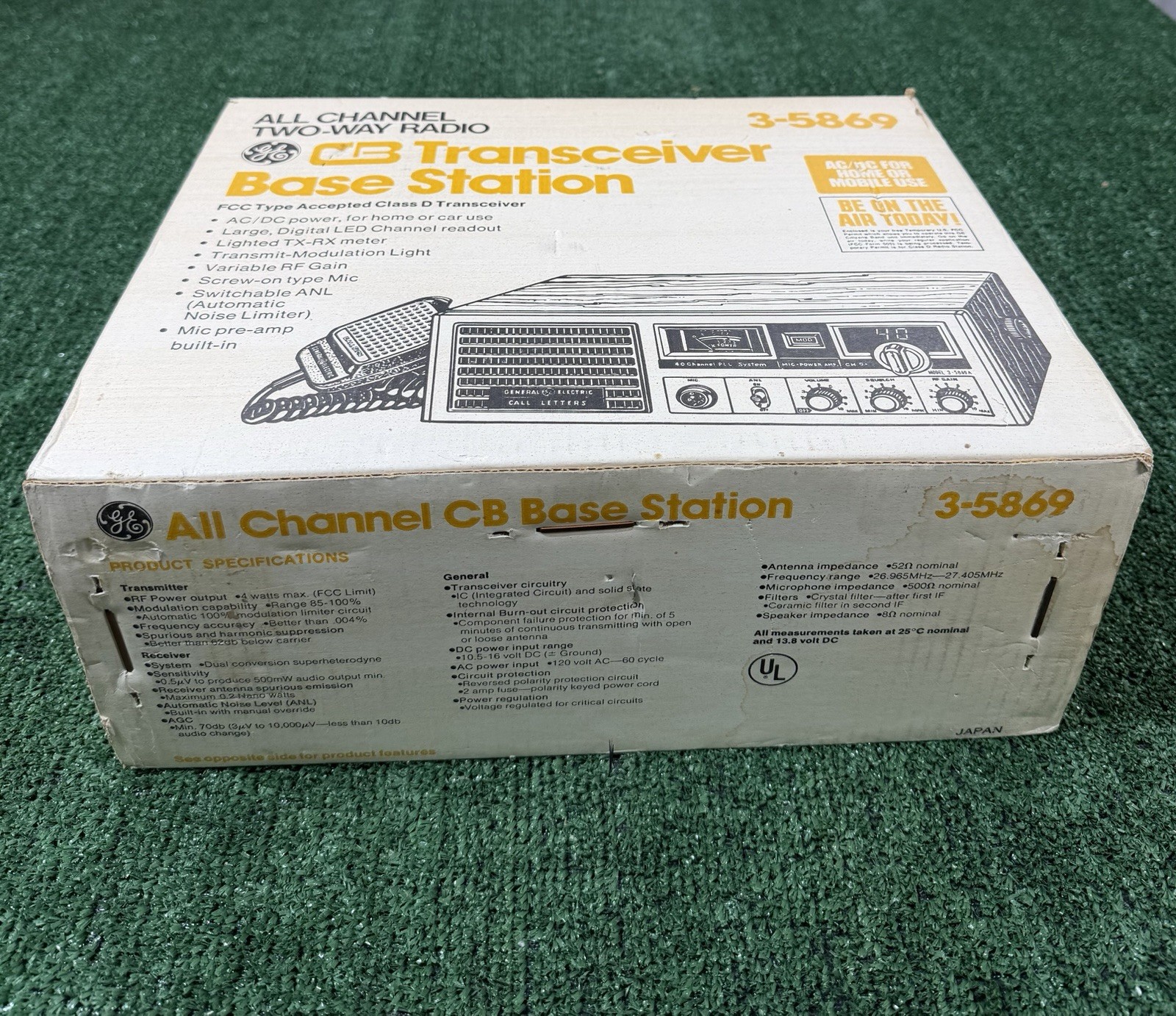 Vintage GE General Electric 3-5869a CB Radio 40 Channel PLL System NEAR MINT