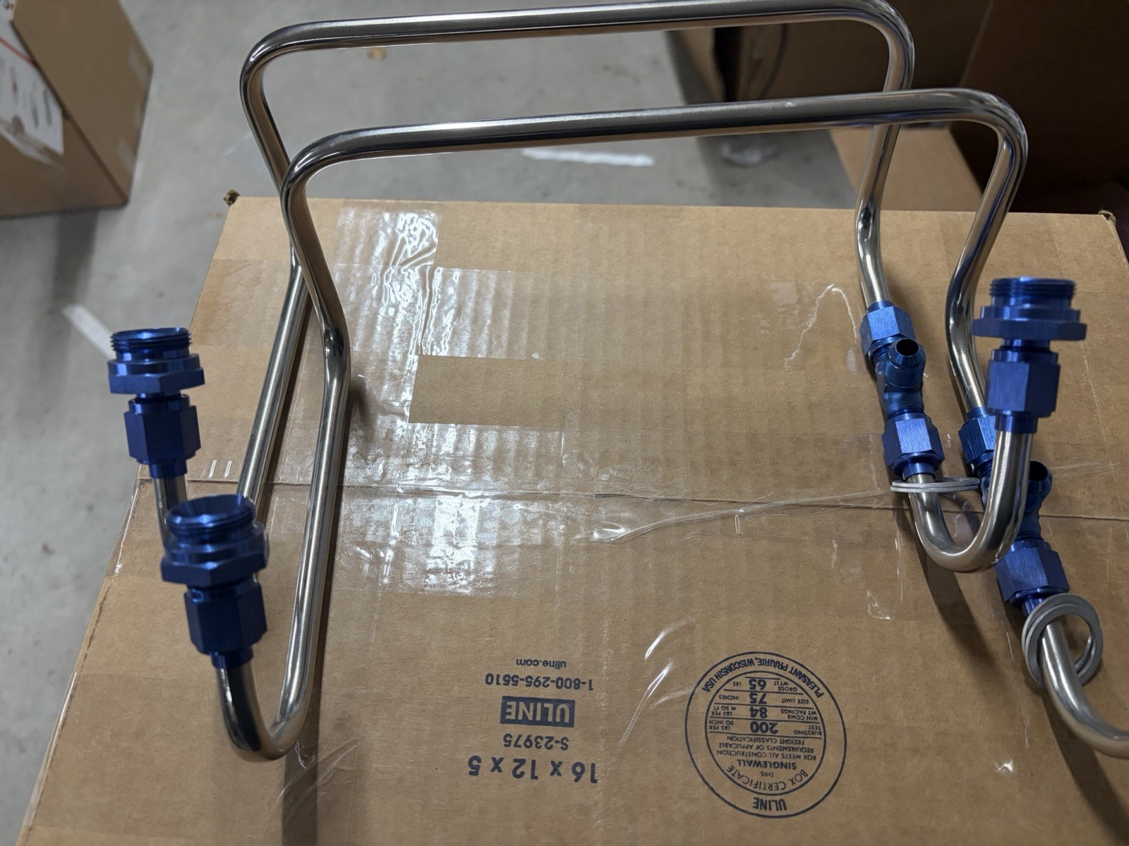 Mooneyham Blowers Holley carb stainless side saddle fuel lines Blower Tunnel ram