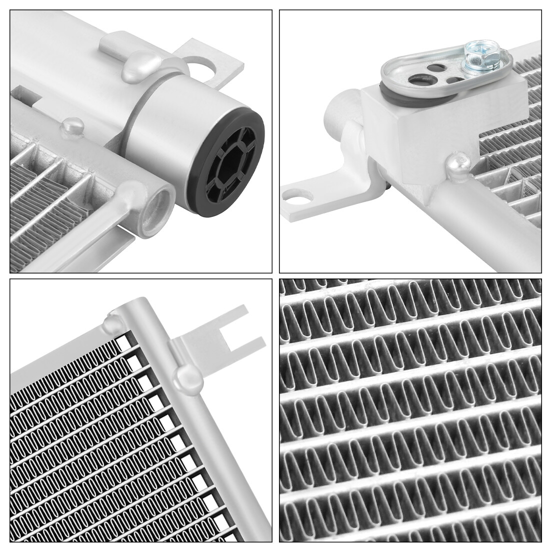 AC Condenser W/ Receiver Drier for 2016-2021 Honda Civic Coupe Sedan 2.0L l4