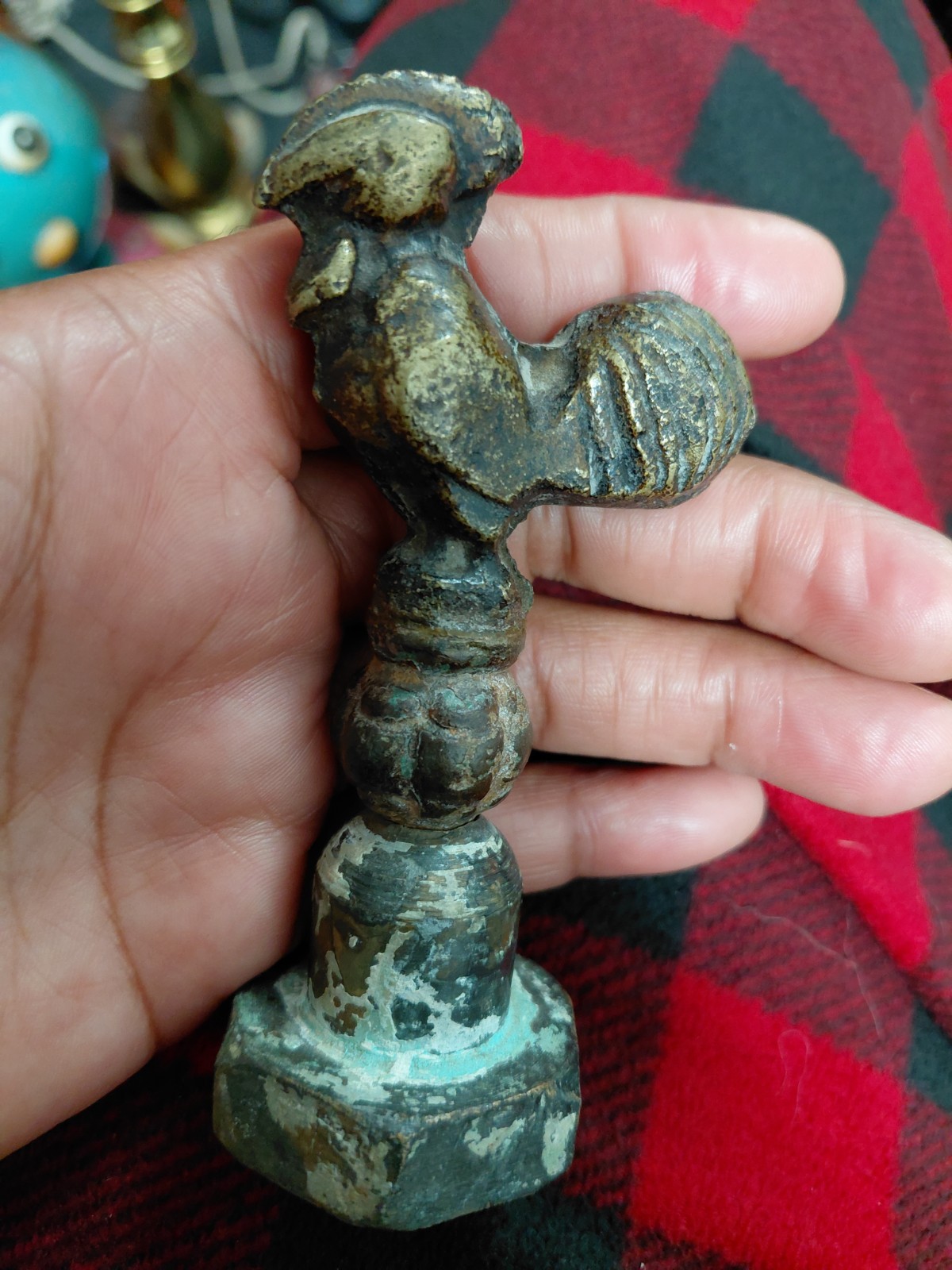 Vintage Rooster Figurine For Decor