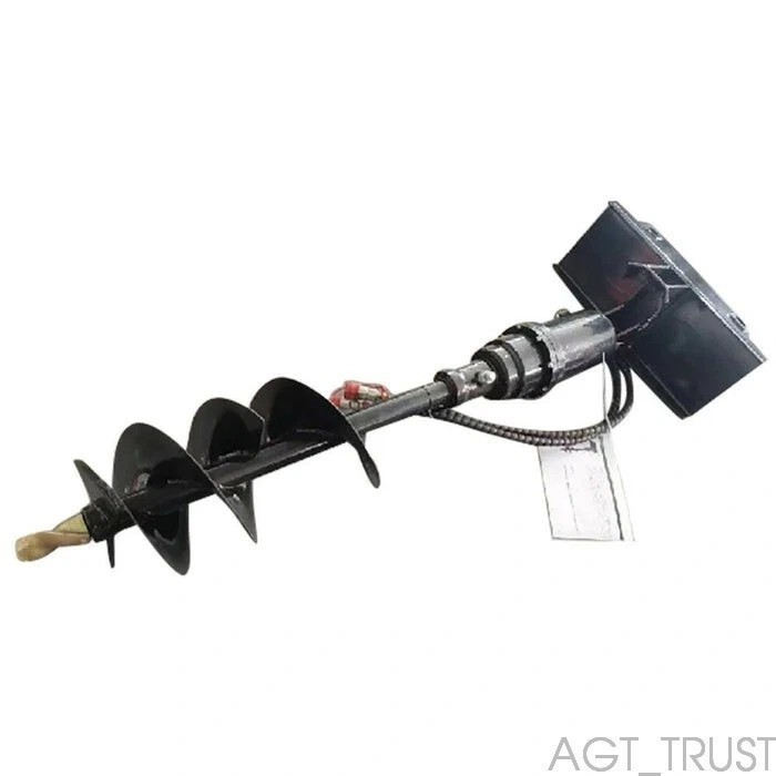 AGROTK M-AG 12" Hydraulic Auger Attachment for AGT Mini Skid Steer