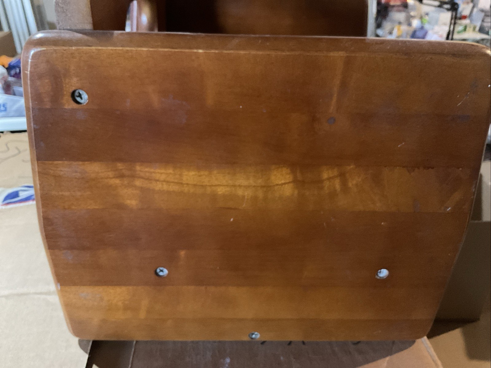 Restaurant Children Booster Seat in Mahogany Wood Finish Commercial USED Read