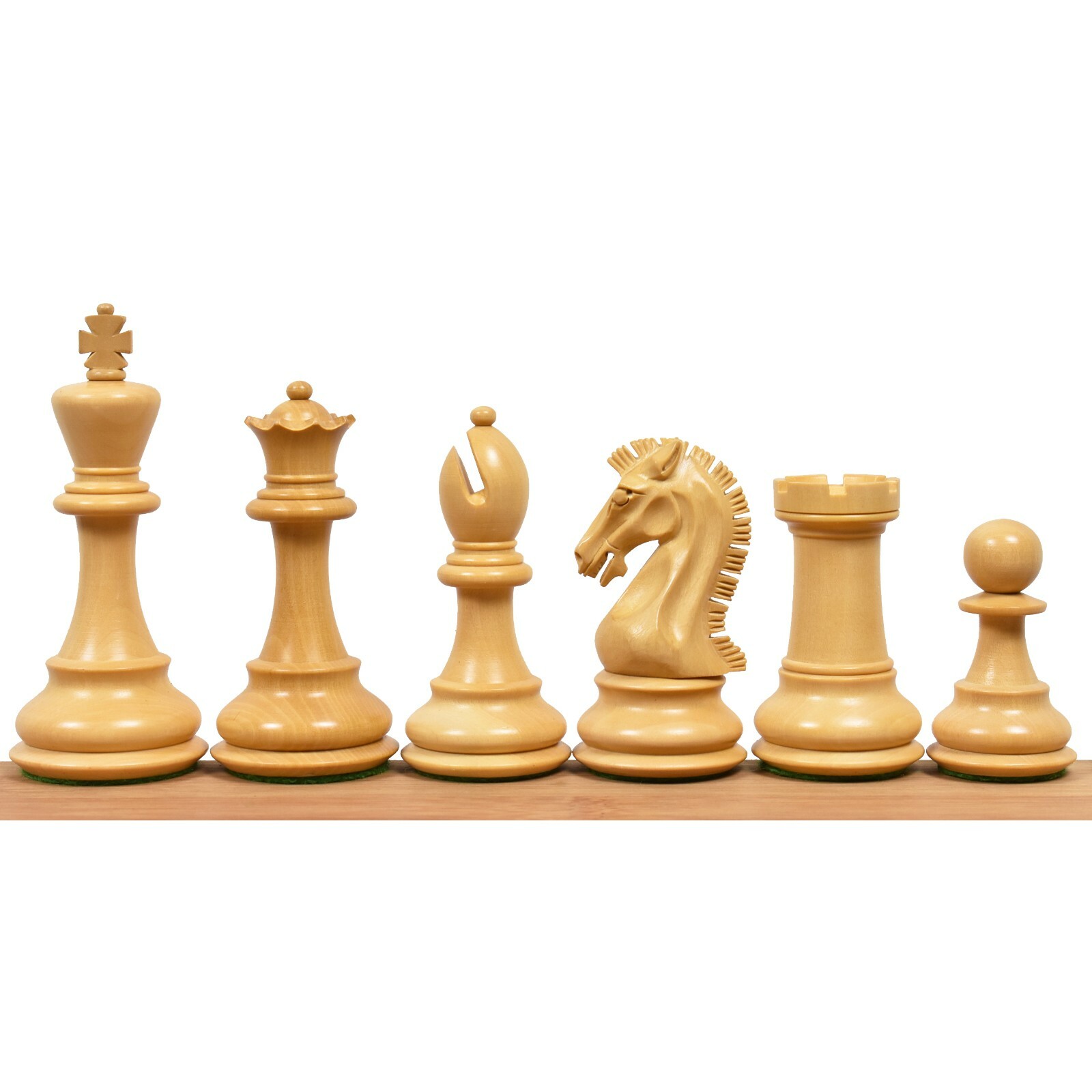 3.9" Craftsman Knight Staunton Chess Pieces Only set - Double Weighted Sheesham