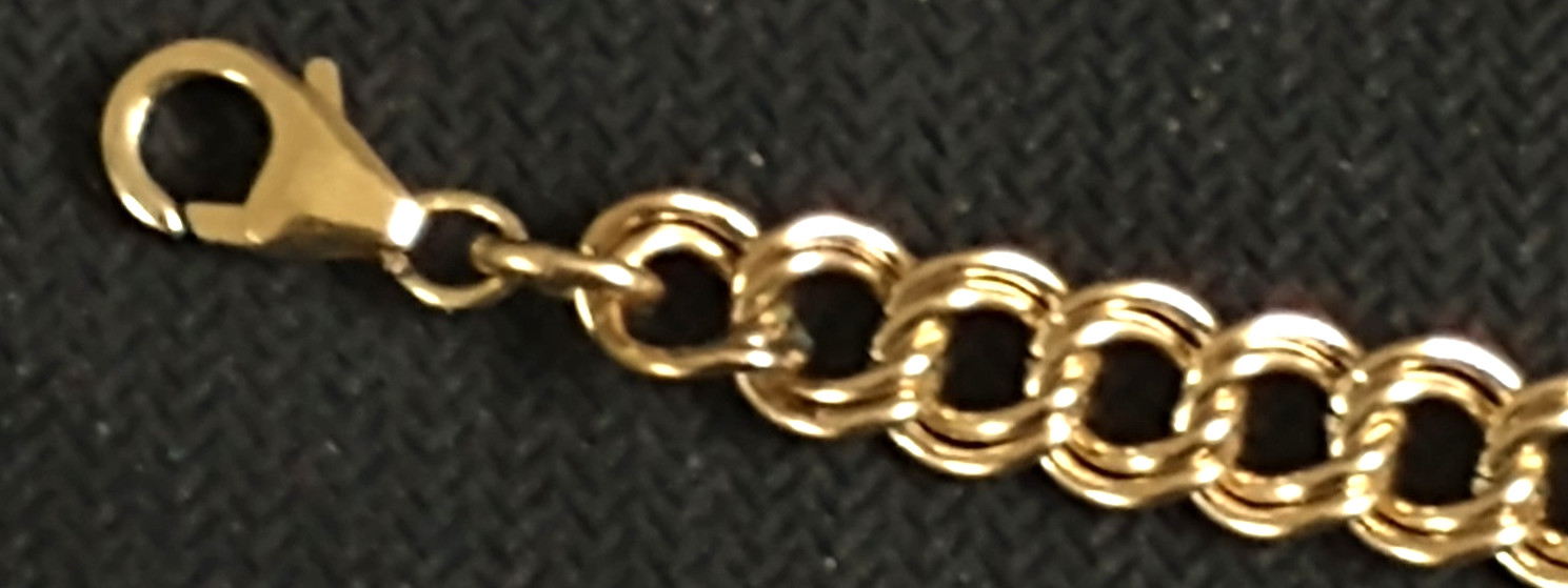 Vintage CACo Automatic Chain Co 12k Gold Filled Charm Bracelet 7" - Estate