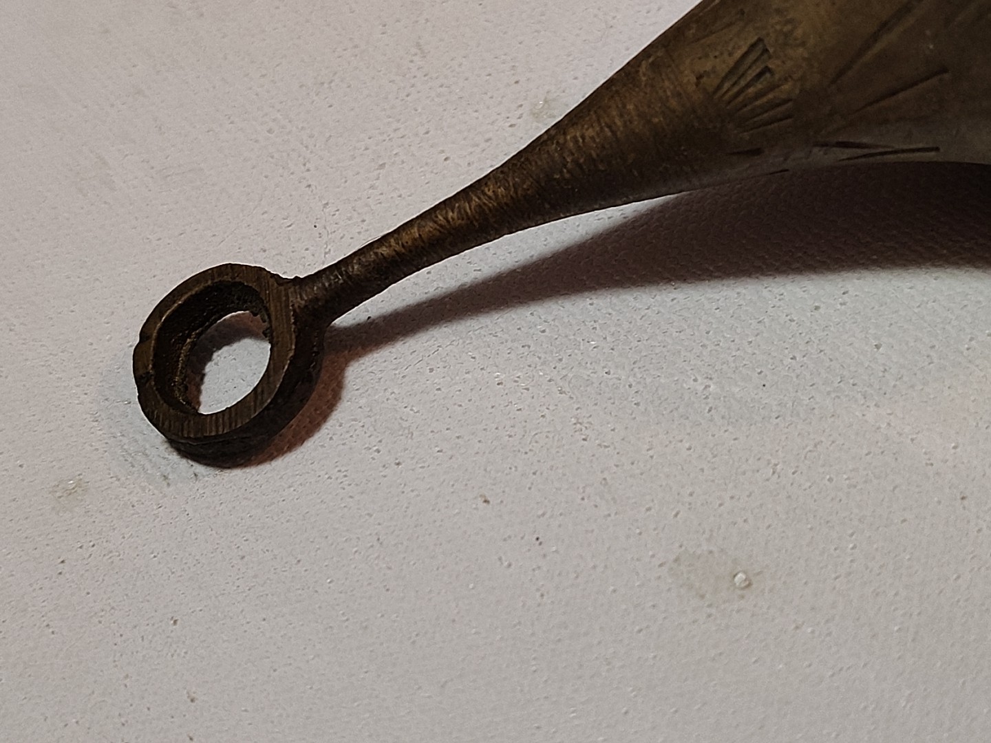 Vintage 3-1/2” Etched Brass Trumpet Bell - Made In India