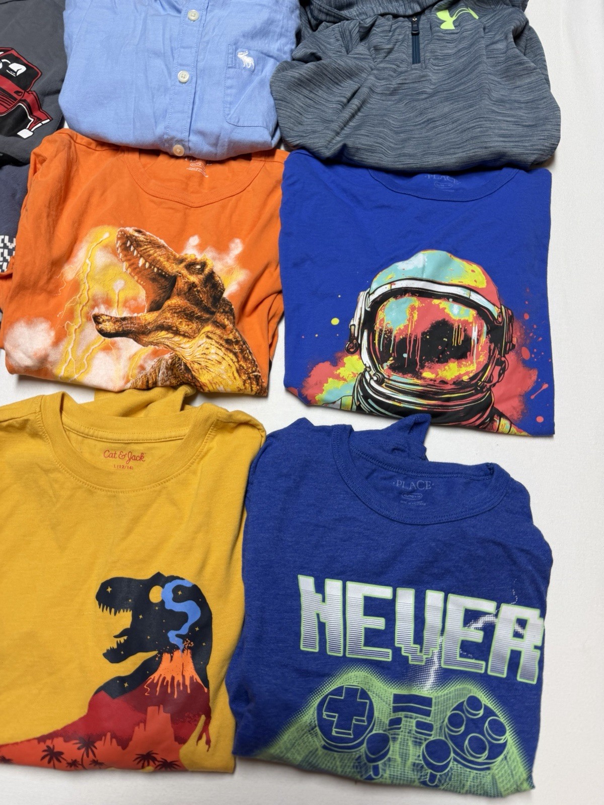 Boys Kids Lot Large 12-14 Clothes Shorts Pants Shirts 28 Pieces mixed brands