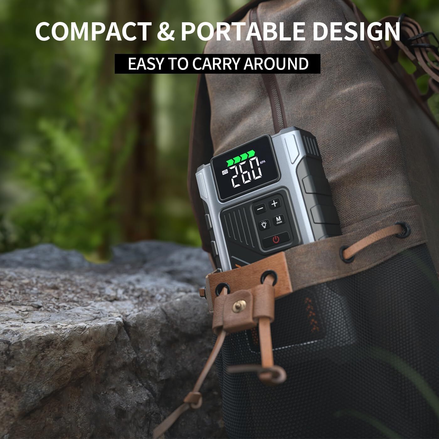 Jump Starter with Air Compressor 3000A Peak with 150PSI Tire Inflator, Jump Box