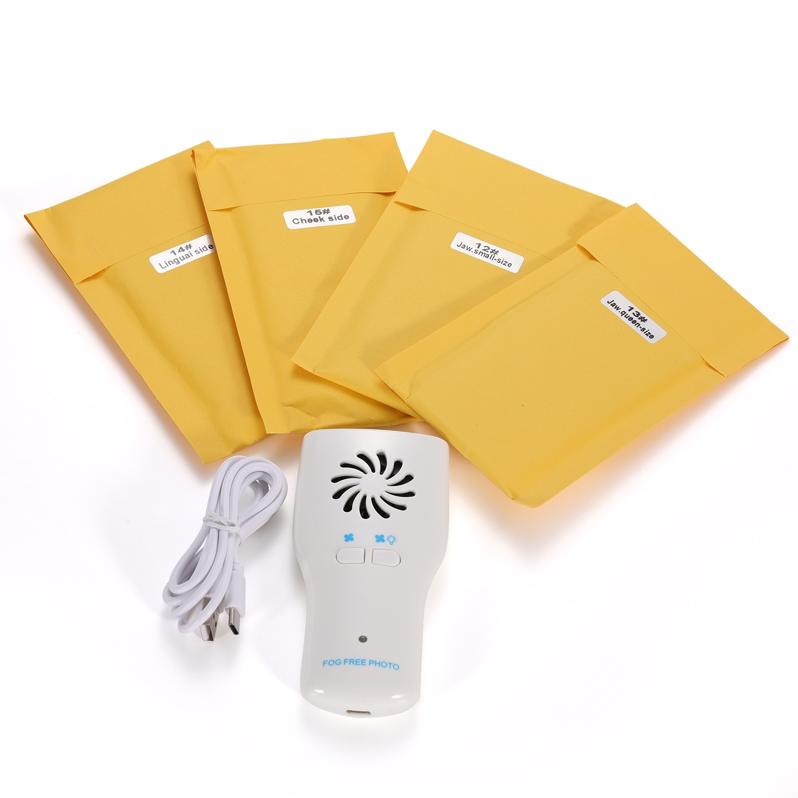 Dental Occlusal Mirror Fog Free LED Intra Oral Photo System 4 Mirrors Anti-Fog