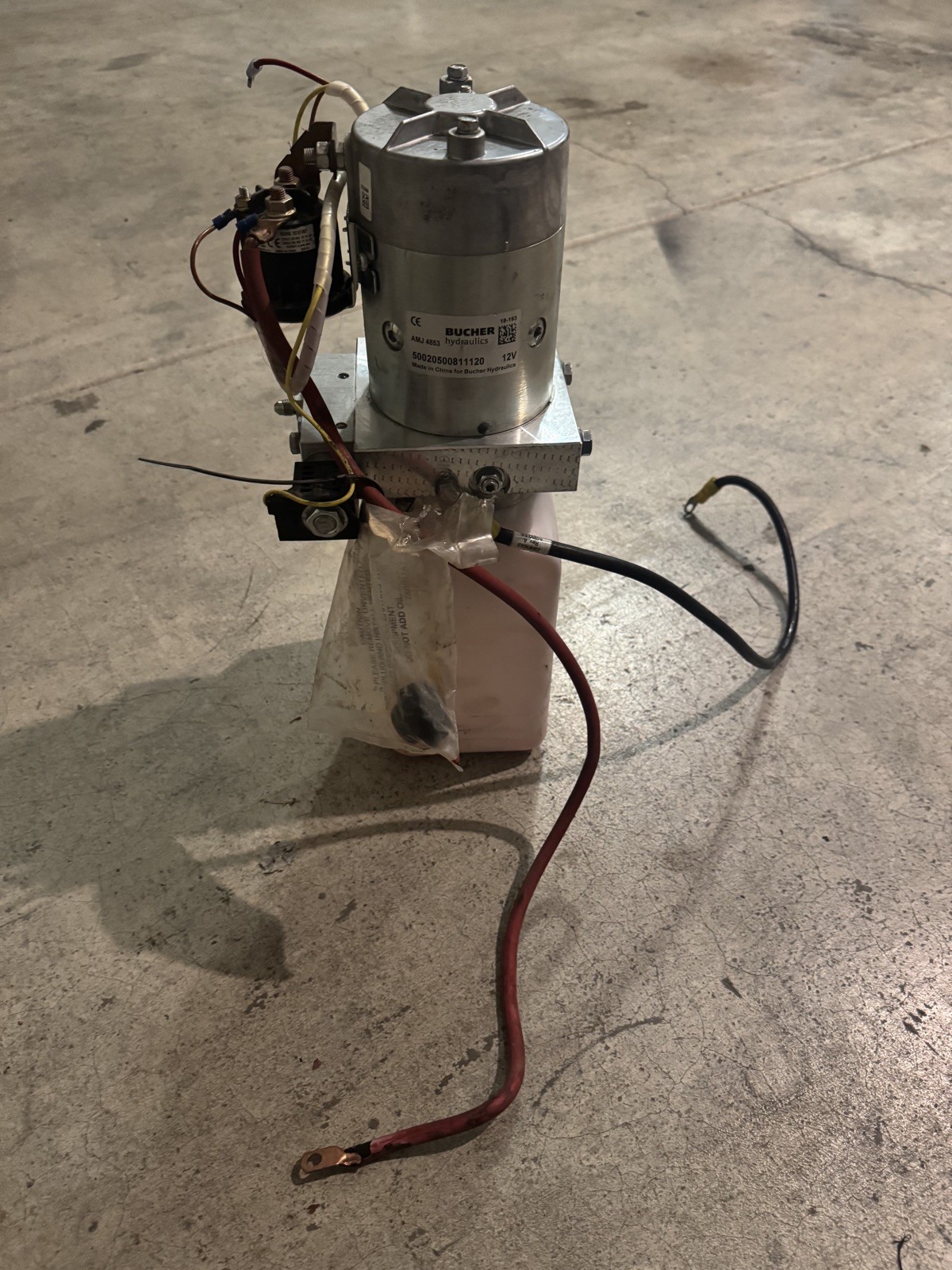 Bucher Hydraulics DC Power Unit 12 Volt Motor AMJ 4853 Part No. 50020500811120