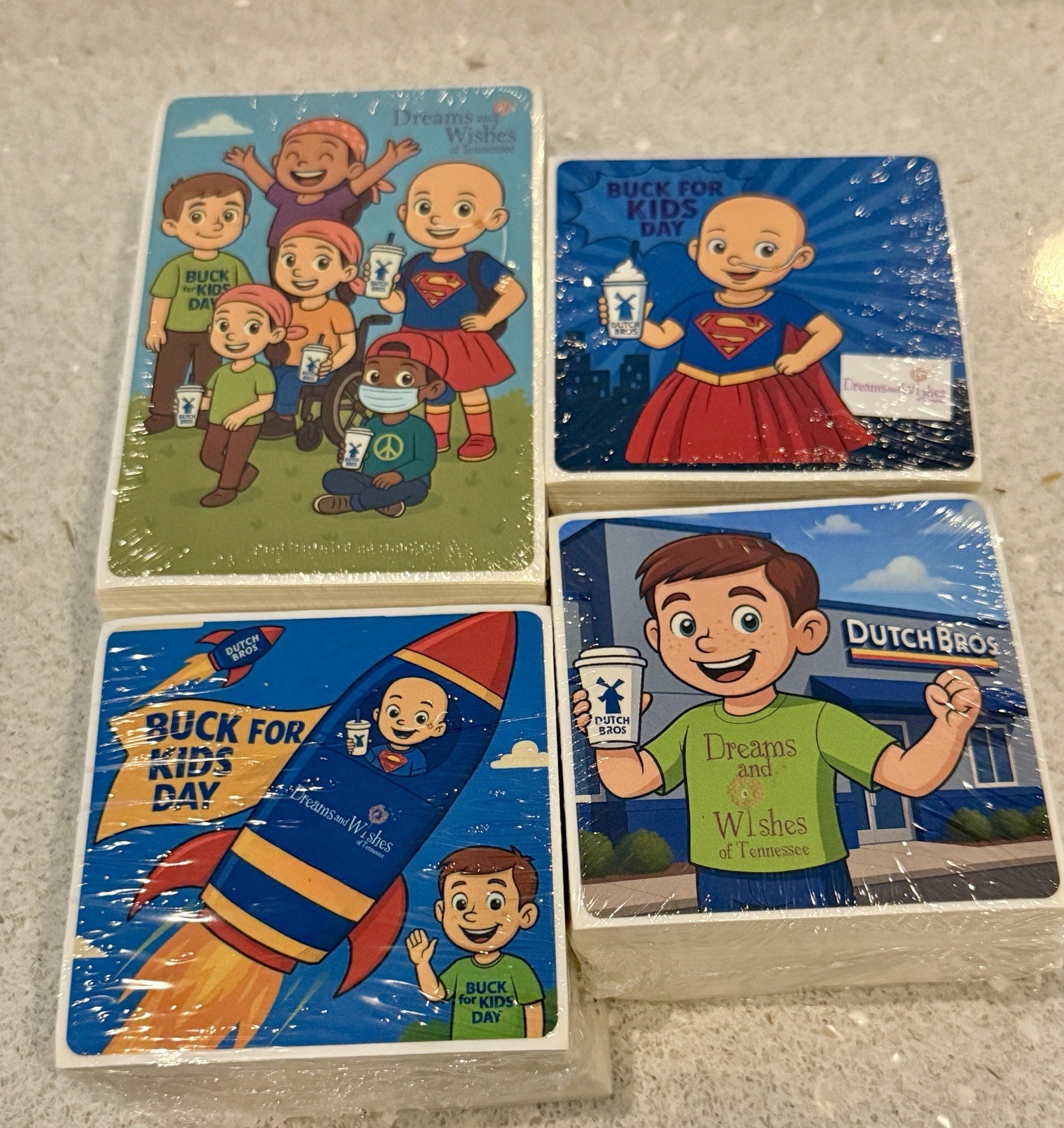 Dutch Bros 2025 Exclusive TN Charity Sticker Set From Buck 4 Kids