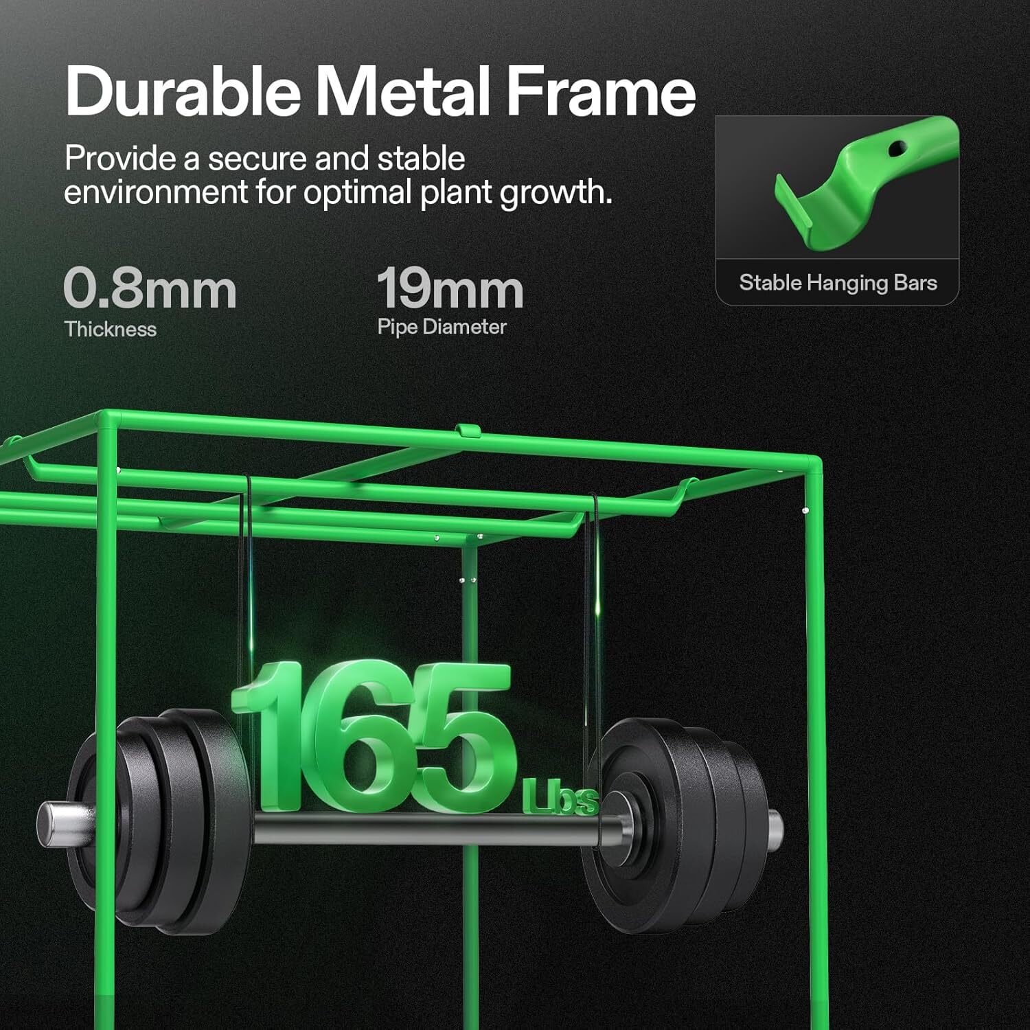 VIVOSUN 5x5FT Smart Grow Tent Kit & 650W LED Grow Light & G6 Ventilation E42A+