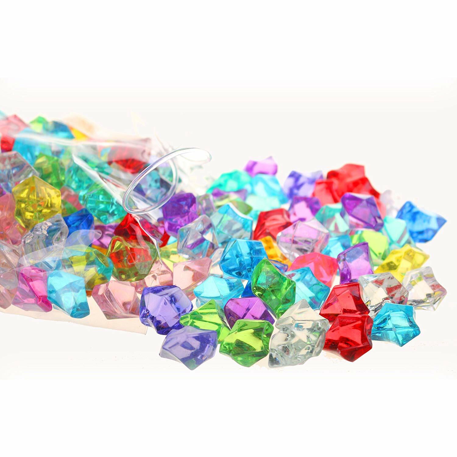 PMLAND Acrylic Jewels Gems, Bulk 1 Pound per Bag, Approximately 160 Pieces