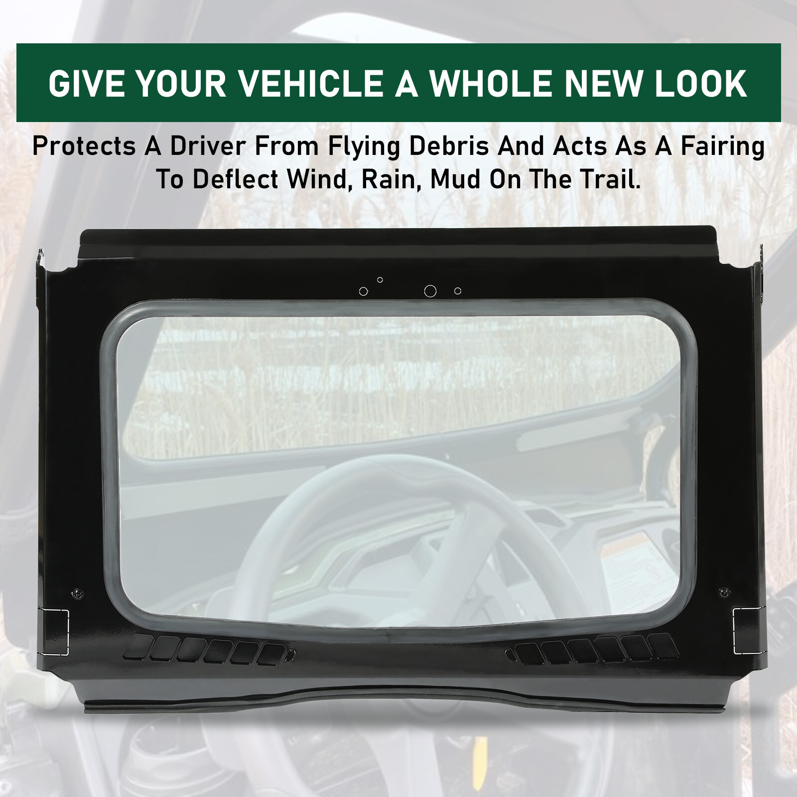 For 2015-2022 HONDA PIONEER 500 /21-22 PIONEER 520 Front Clear Glass Windshield