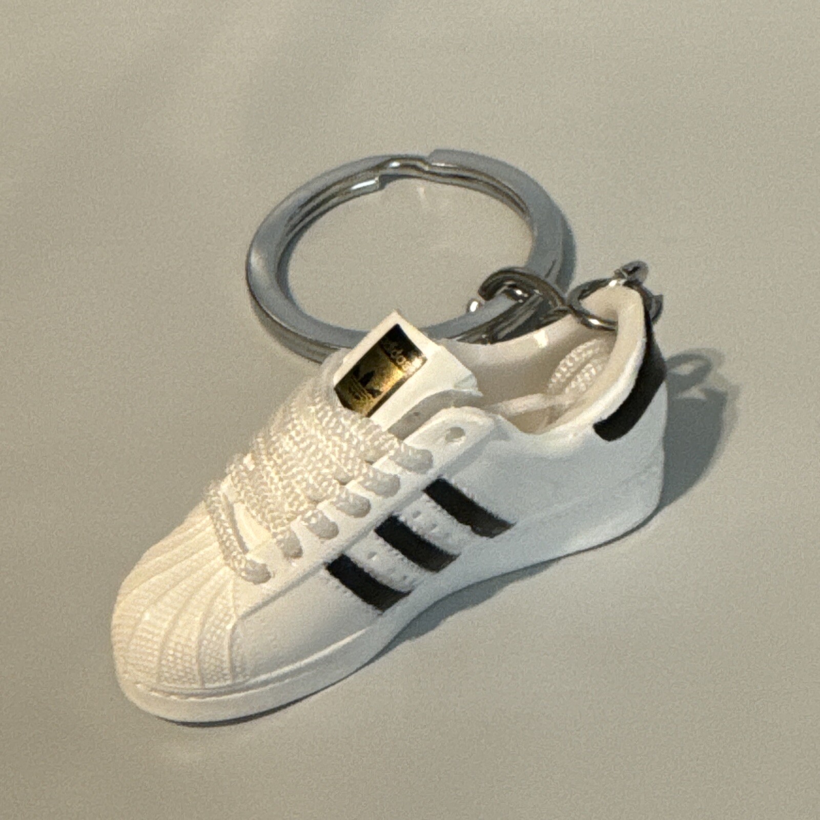 Mini Adidas Shoe Keychain | Superstar | Classic Low | White