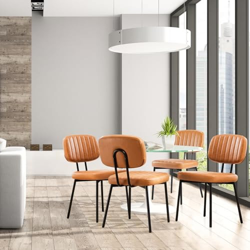 Dining Chairs Set of 4, Upholstered Mid Century Modern Kitchen Dining Room