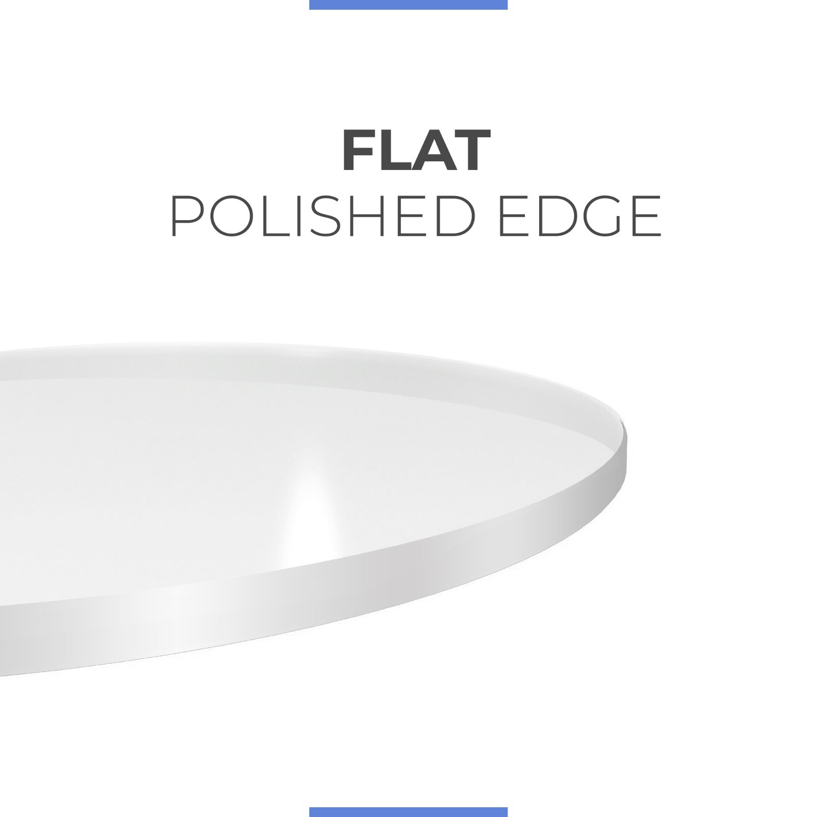 Round Acrylic Plexiglass Sheet Table Top 1/4" Flat Clear Cake Disc Lucite Circle