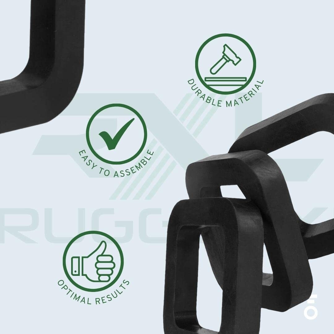 RuggedXL Hitch Receiver Rubber Silencer Pad, Black, 2.5" (3 Pack - 2.5")