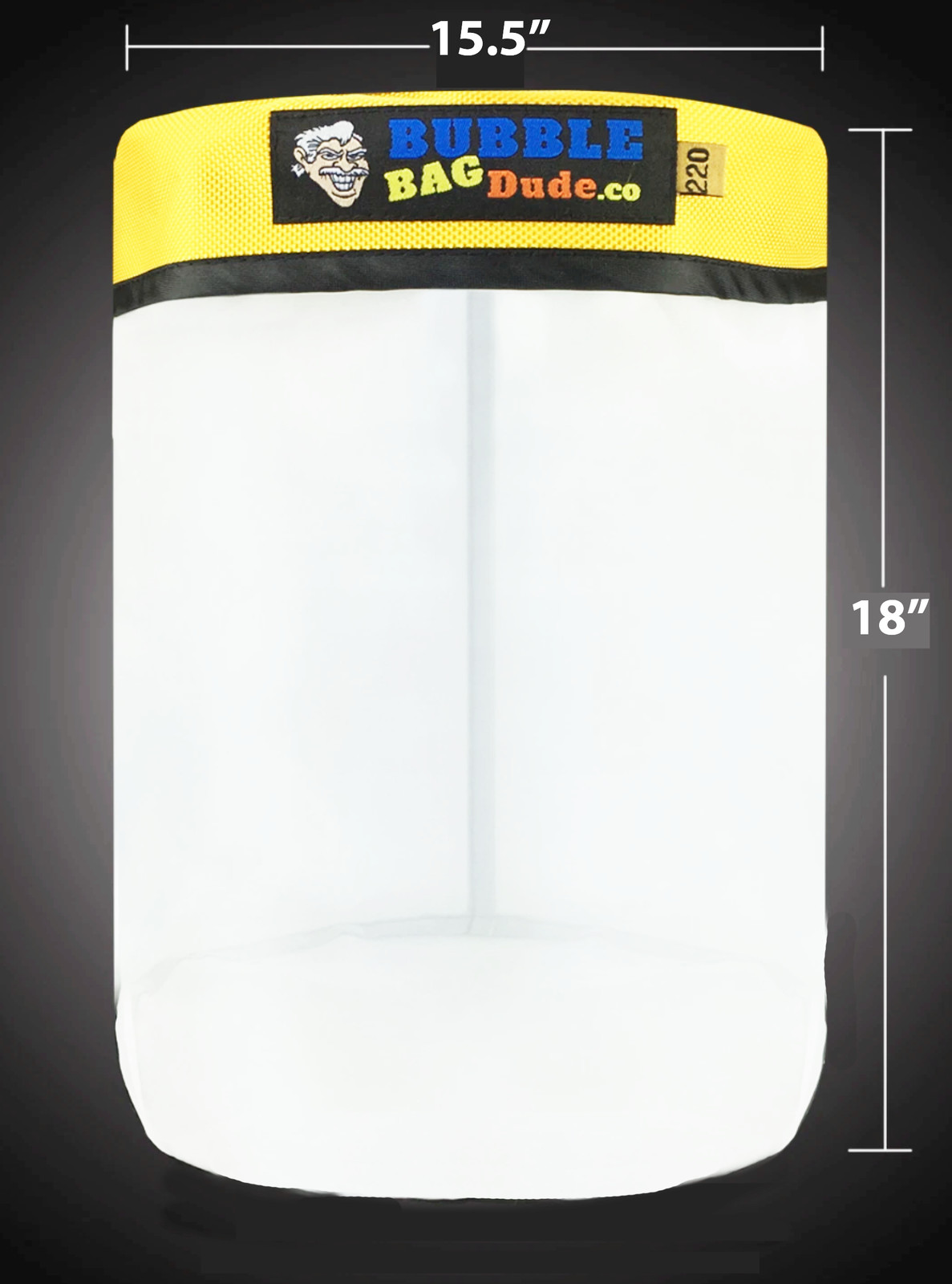 BubbleBagDude Bubble Bag 5 Gallon 220 Micron Zipper Extraction Bag Herbal Filter