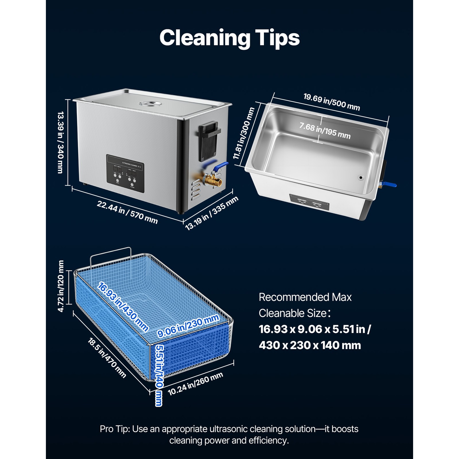 Uimoso 30L Ultrasonic Cleaner with Digital Timer & Heater Jewelry Cleaner 480W