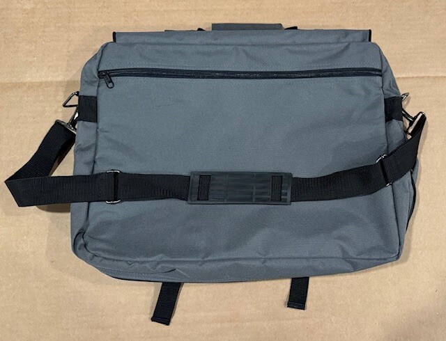 Rare Vanguard Records LP Bag Grey canvas w/ pockets and zippers and clips