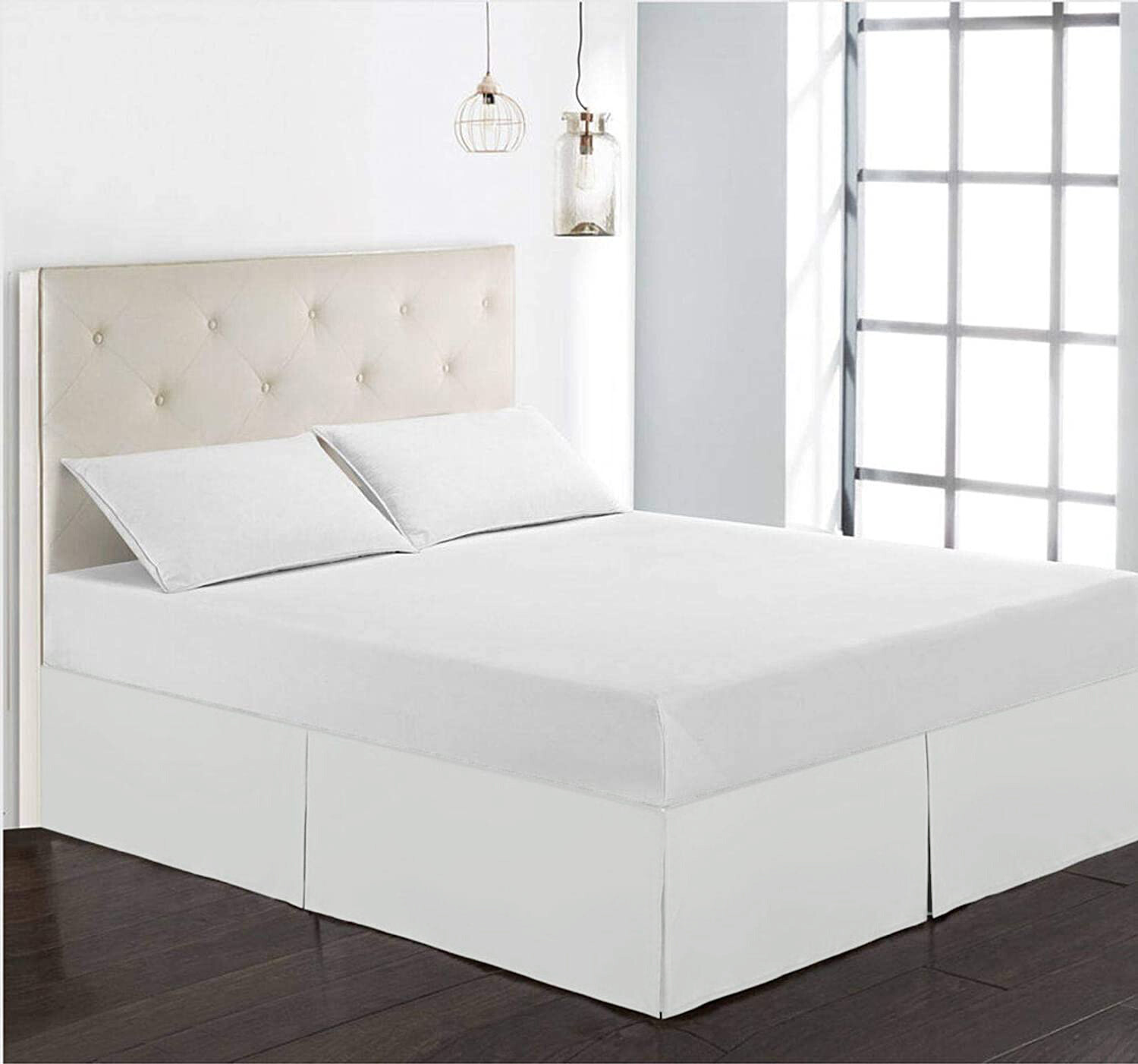 Bed Skirt Premium Full Queen King Size Microfiber Hotel Quality 14" Drop Skirts