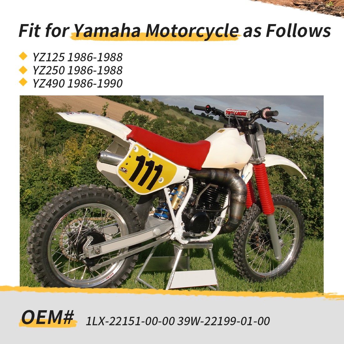 SWING ARM Guard Seal & Chain Guide For YAMAHA YZ125 YZ250 YZ490 1986-1990