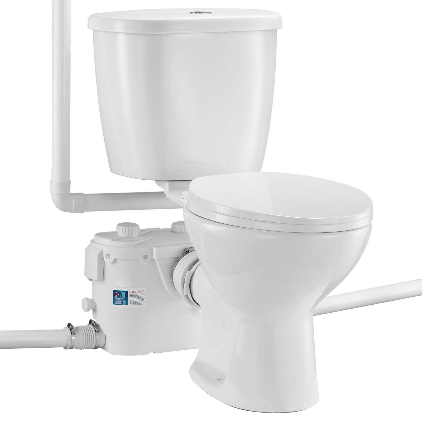 Macerating Toilet System with 500W Pump Upflush Toilet For Basement