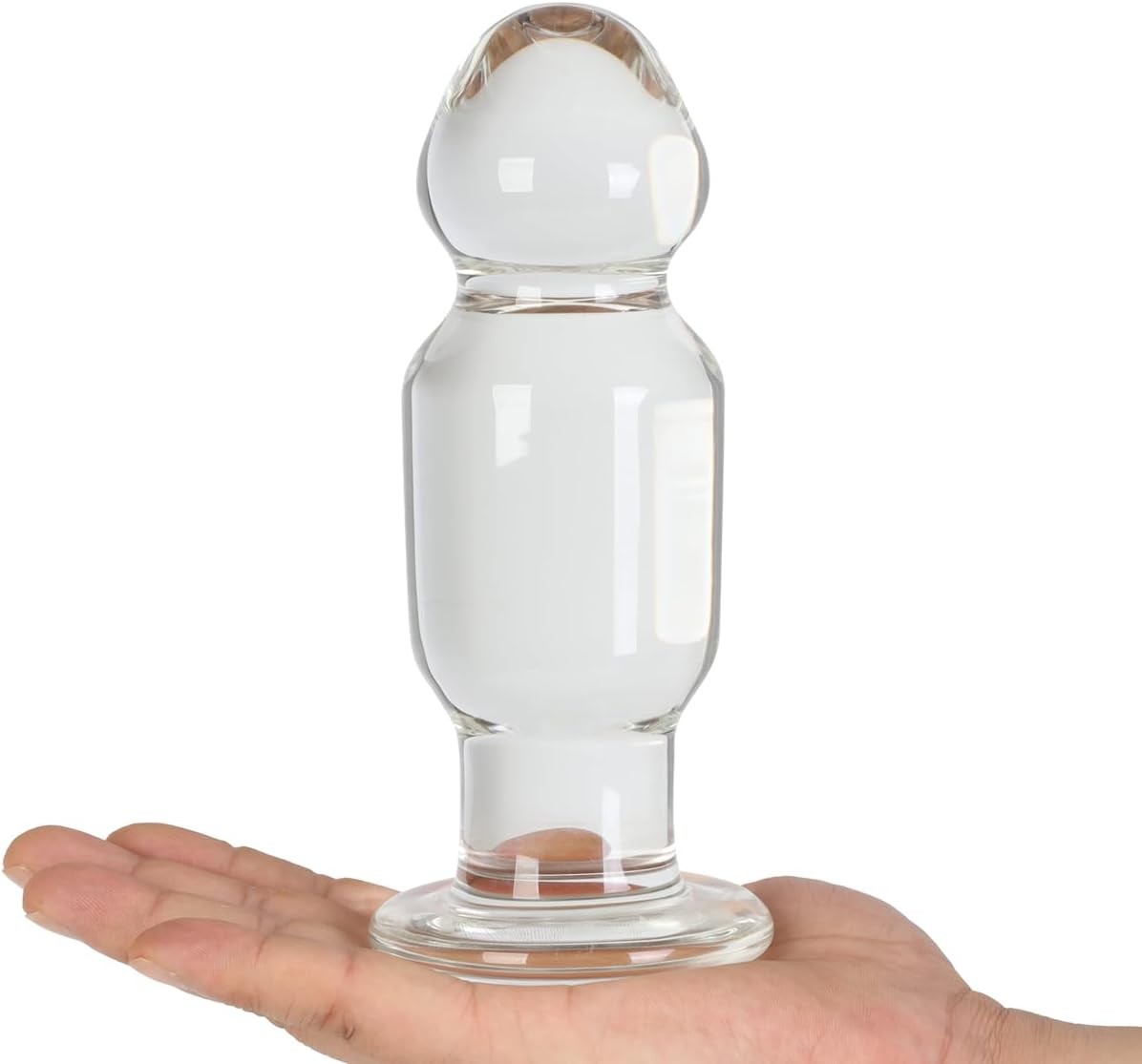 6.7" Large Glass Anal Plug Trainer Big Crystal Butt Plug Stimulator for Advanced