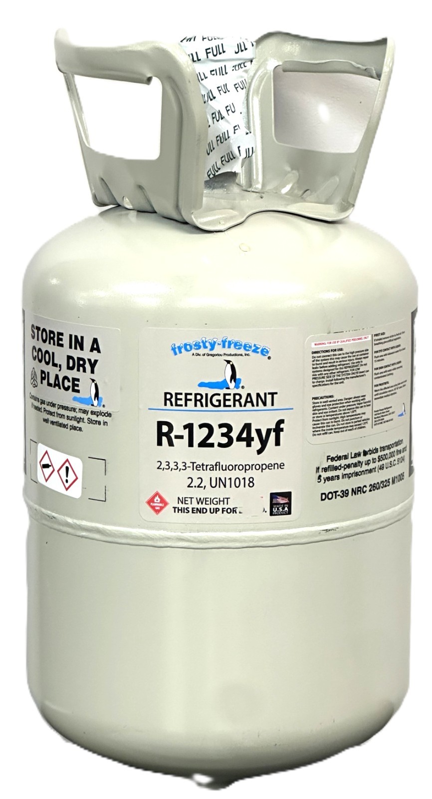 R1234yf, 3 Lbs., Refrigerant Mobile A/C, Same Day Shipping, Factory Sealed