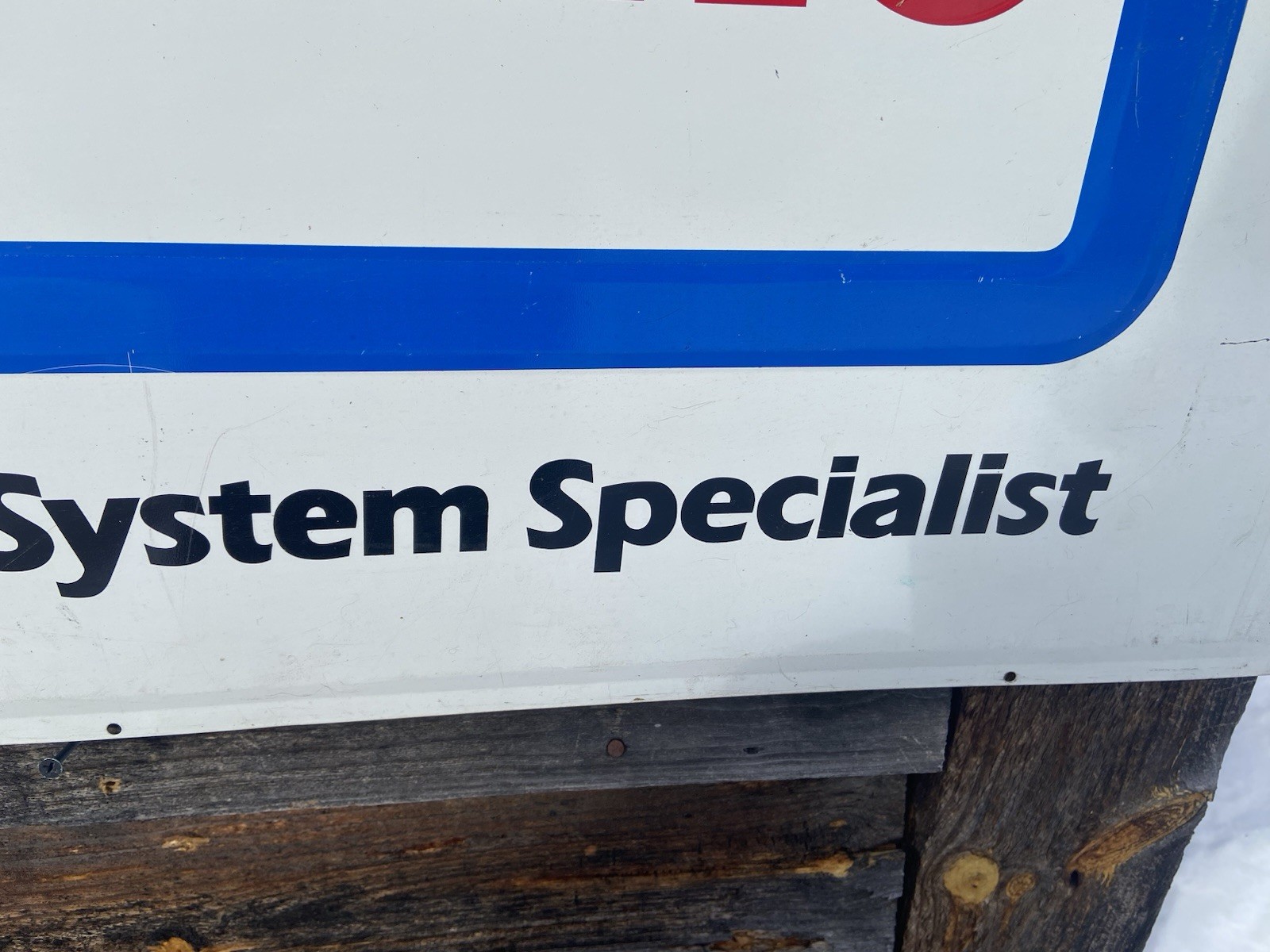 Rare Version Vintage Walker Mufflers Advertisement Sign Embossed Letters 3' X 2’