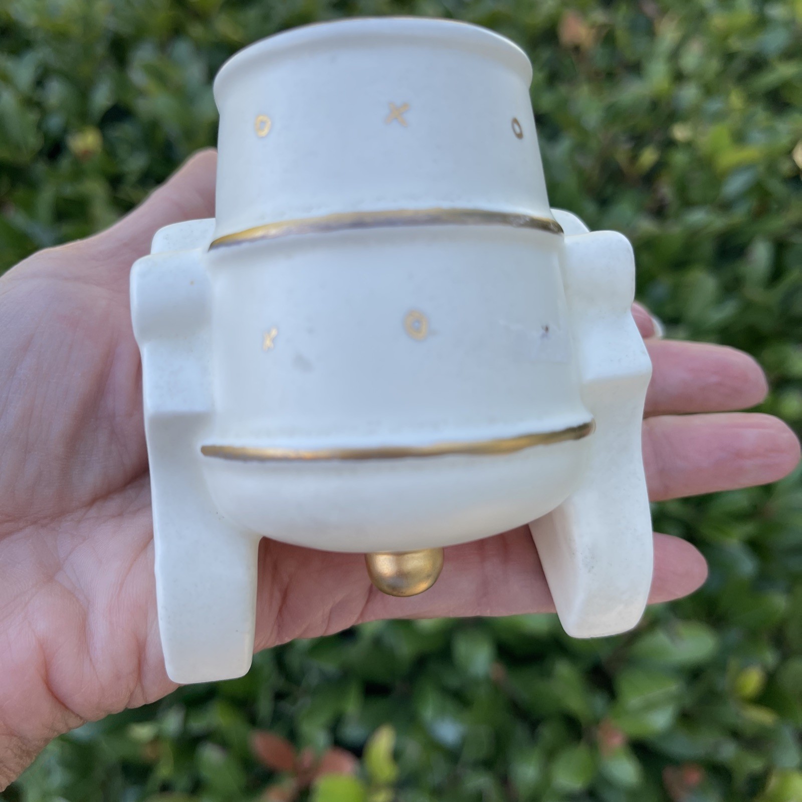 Double Headed Eagle Porcelain Canon Heraldic Military Figurine Artillery