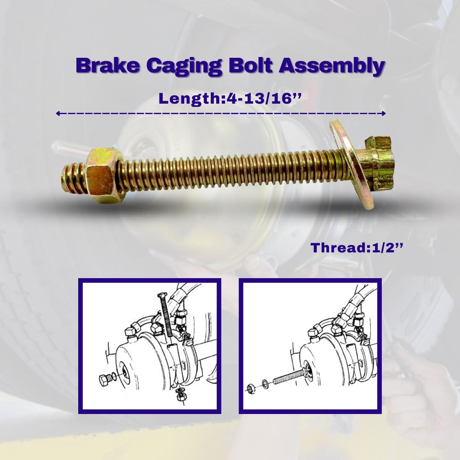 Torque 25 Pack Brake Cage Bolt Assembly for Semi Truck Air Spring Brake Chamber